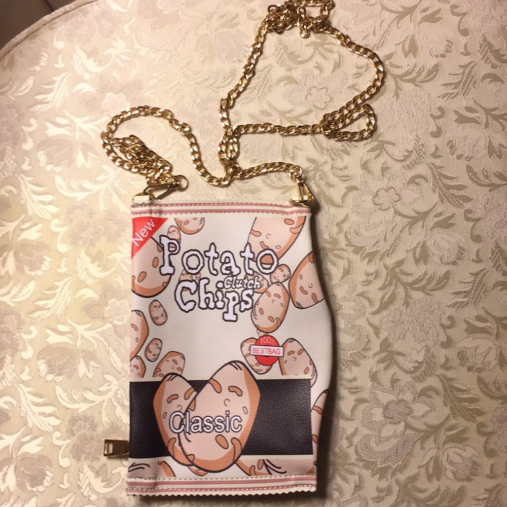 Hello 3 am Purse, shoulder bag with Golden strap